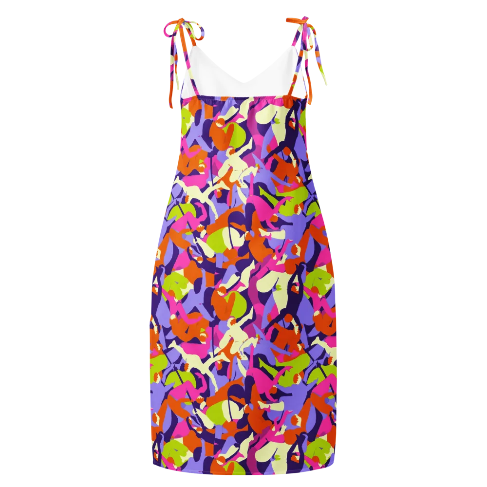 Chromatic Choreography on Slip Dress — Back