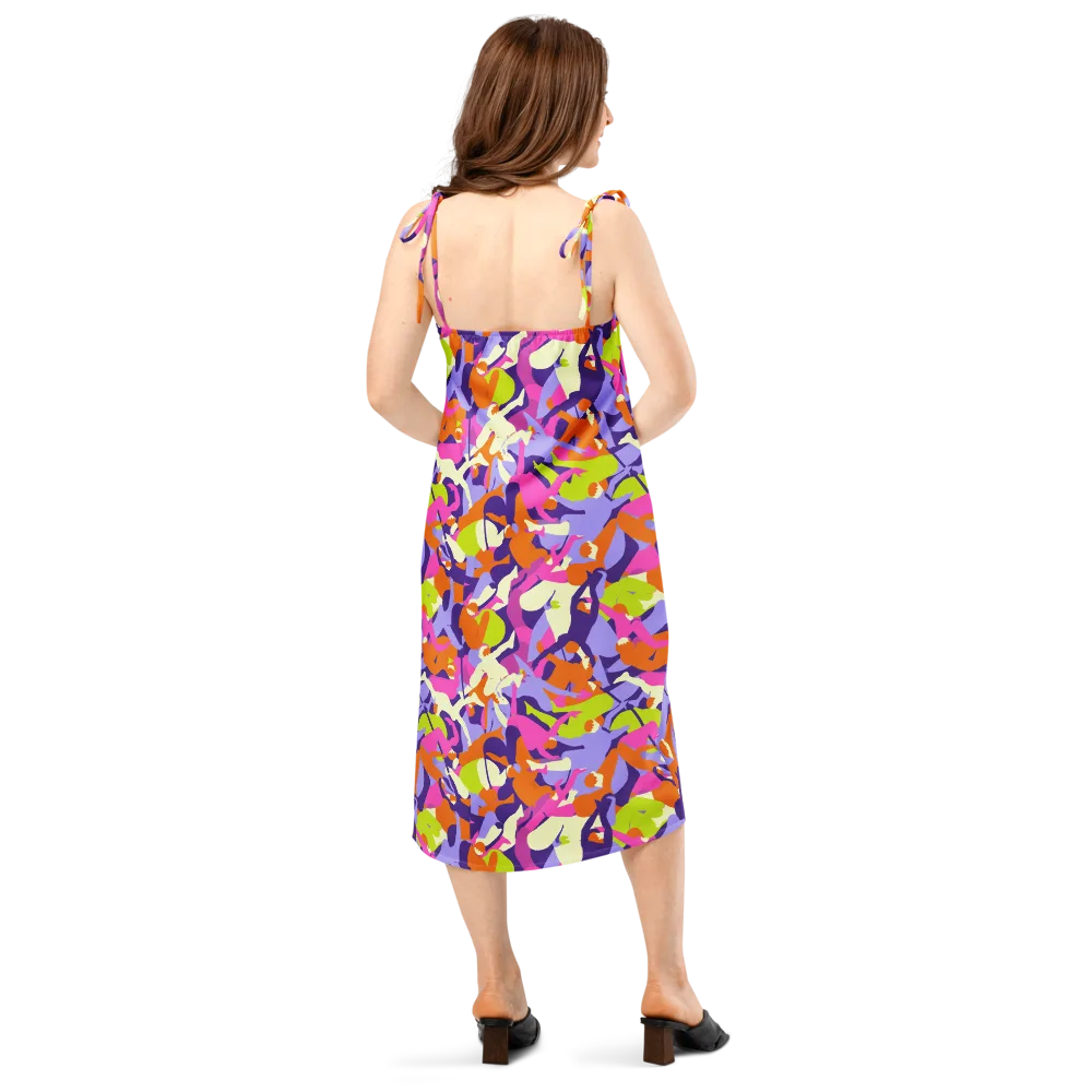 Chromatic Choreography on Slip Dress — Back