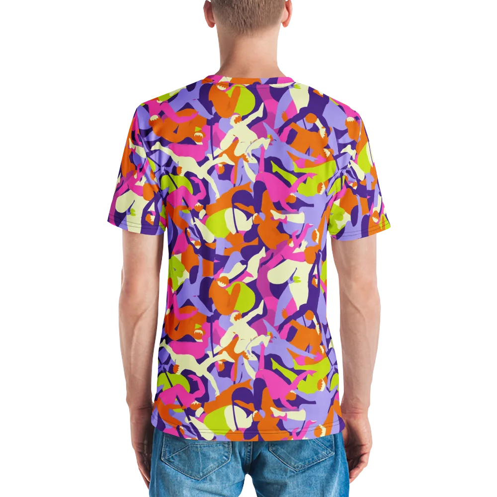 Chromatic Choreography on Men's Crew Neck T-Shirt — Back