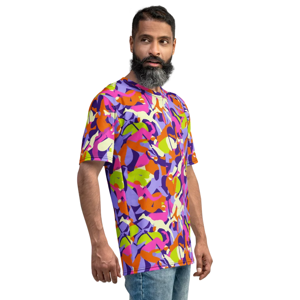 Chromatic Choreography on Men's Crew Neck T-Shirt — Right