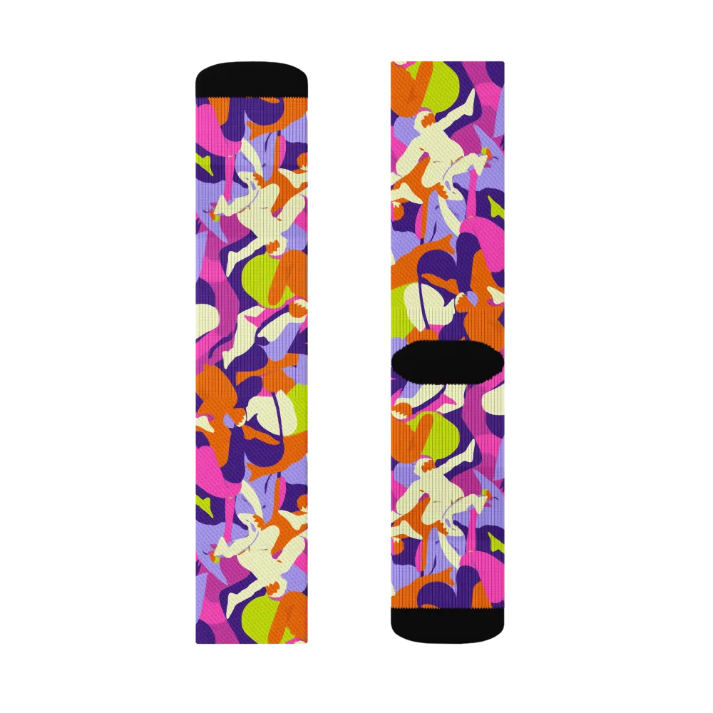 Chromatic Choreography on Socks — Right Sock