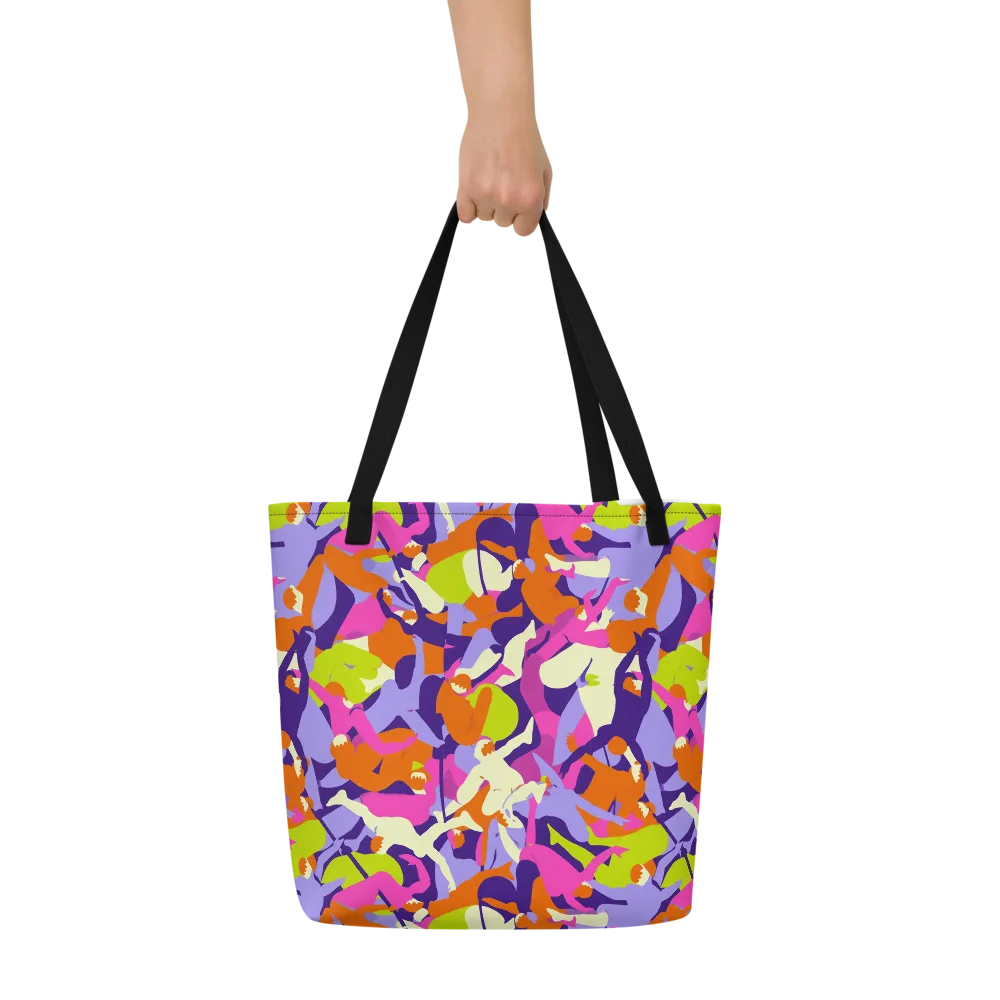 Chromatic Choreography on Large Tote Bag W/ Pocket — Front