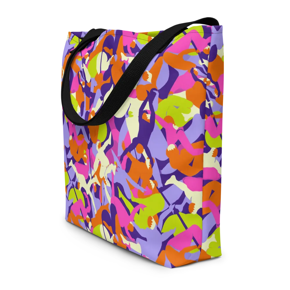 Chromatic Choreography on Large Tote Bag W/ Pocket — Front