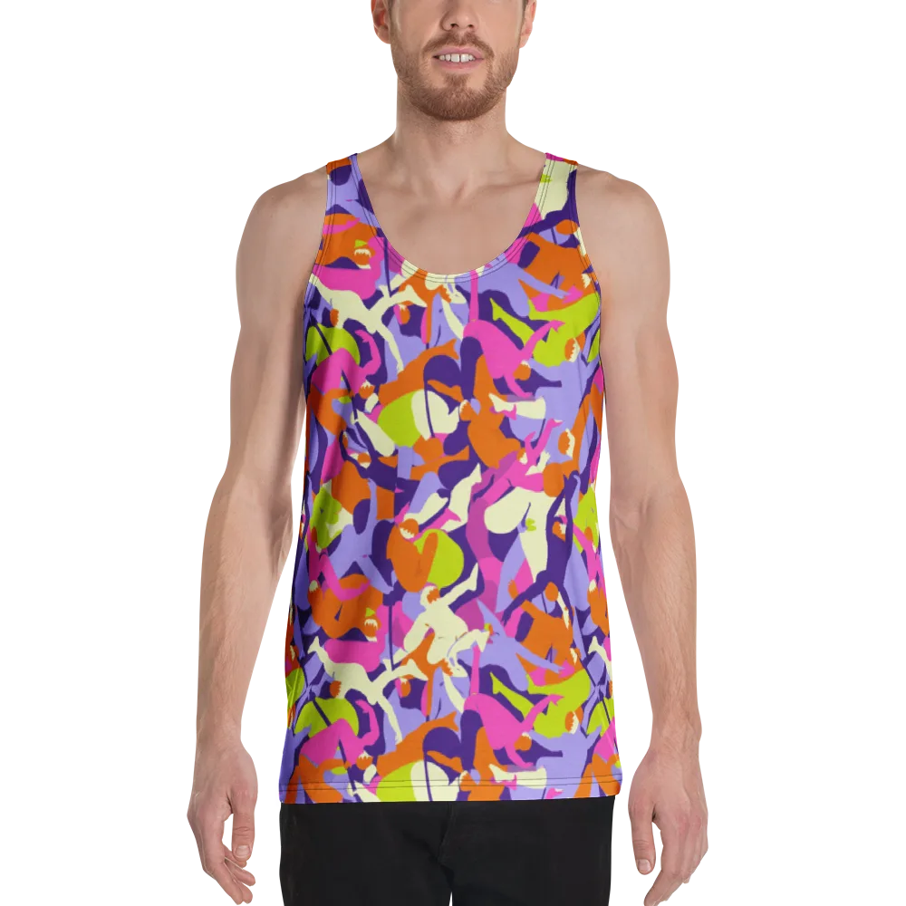 Chromatic Choreography on Men's Tank Top — Front