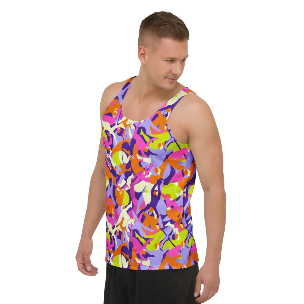 Chromatic Choreography on Men's Tank Top — Left Front