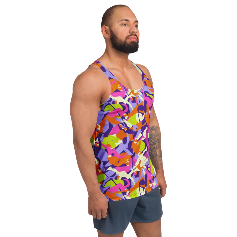 Chromatic Choreography on Men's Tank Top — Right Front