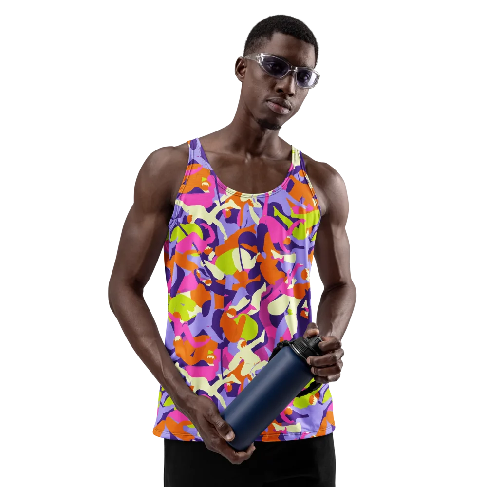 Chromatic Choreography on Men's Tank Top — Front