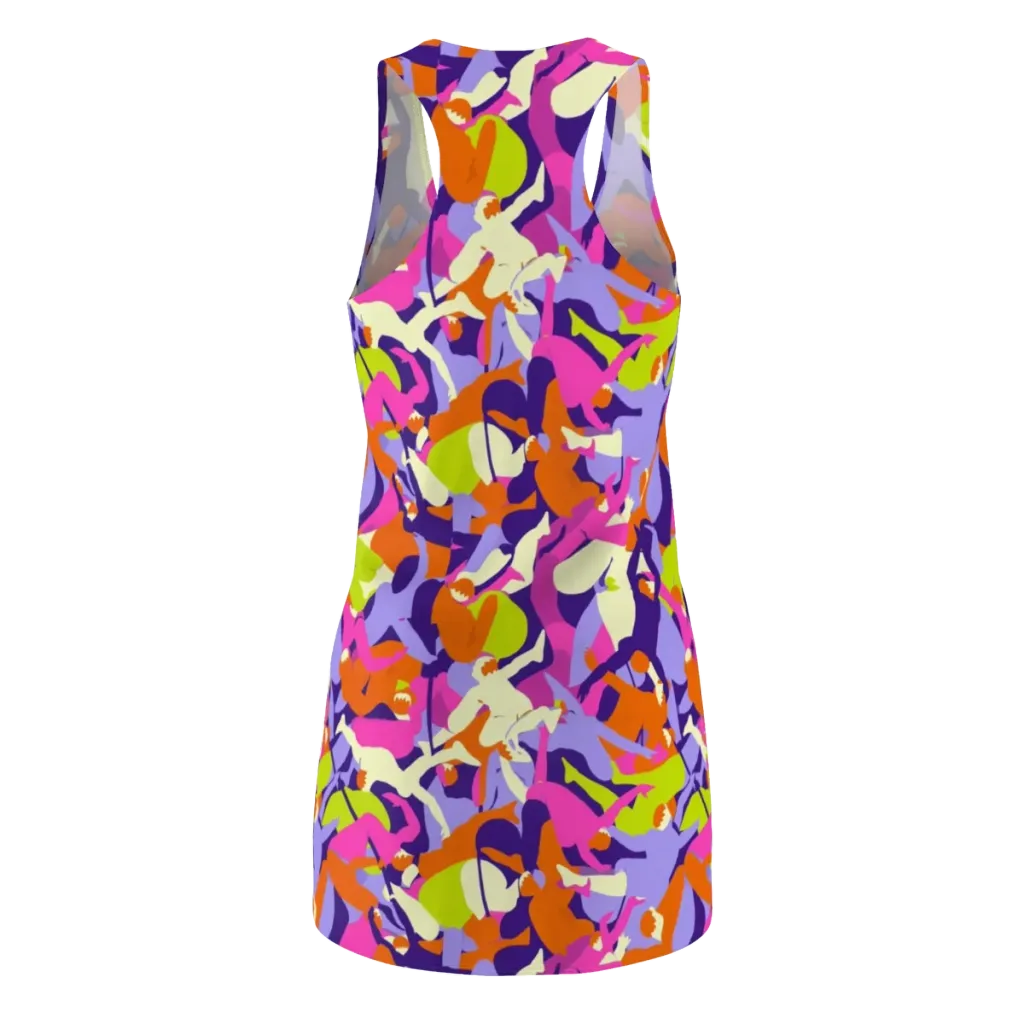 Chromatic Choreography on Racerback Dress — Back