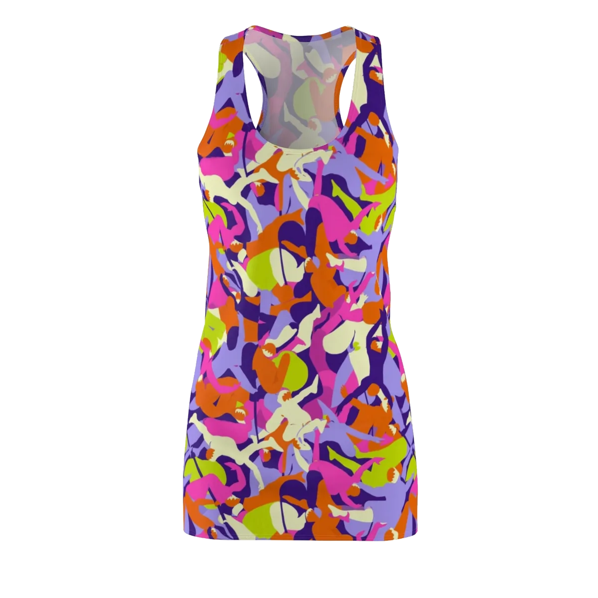 Chromatic Choreography on Racerback Dress — Front