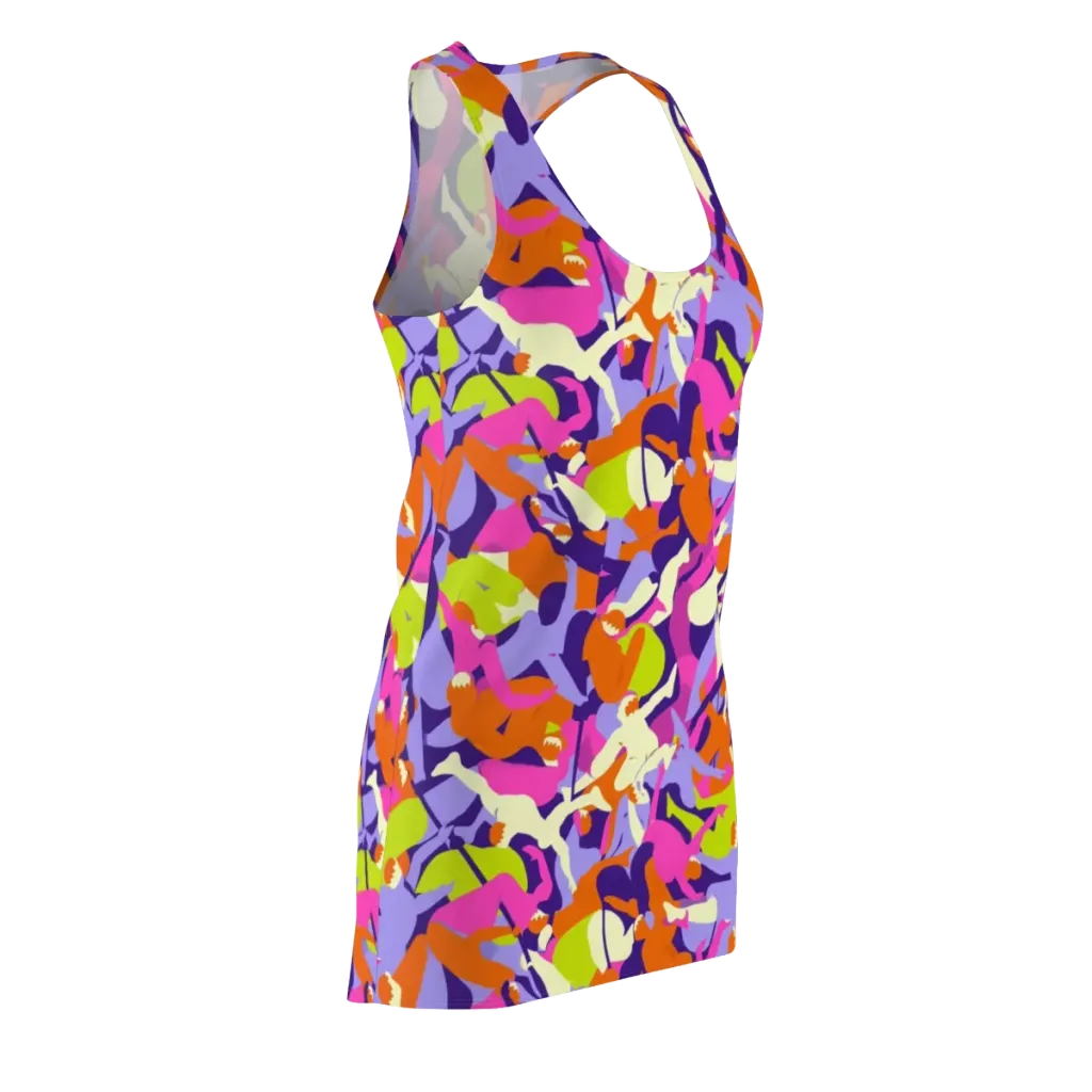 Chromatic Choreography on Racerback Dress — Front Side