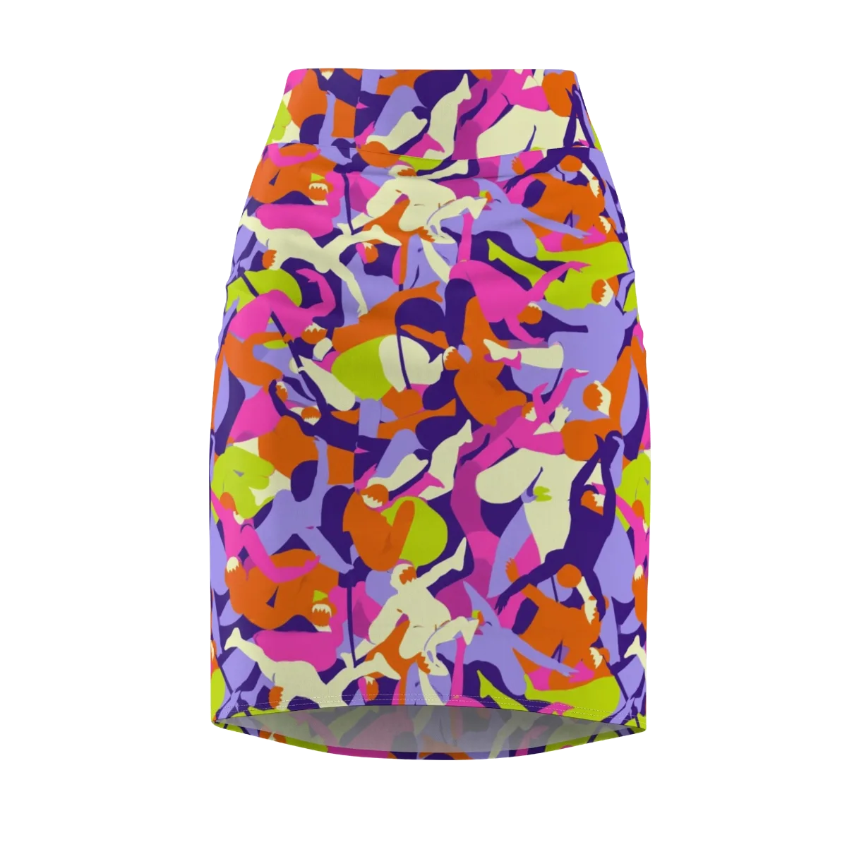 Chromatic Choreography on Pencil Skirt — Front