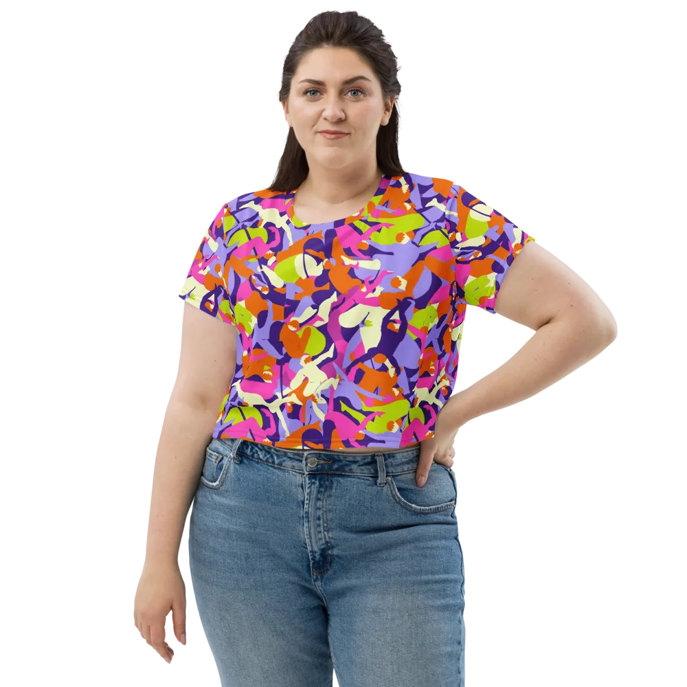 Chromatic Choreography on Crop Tee — Front