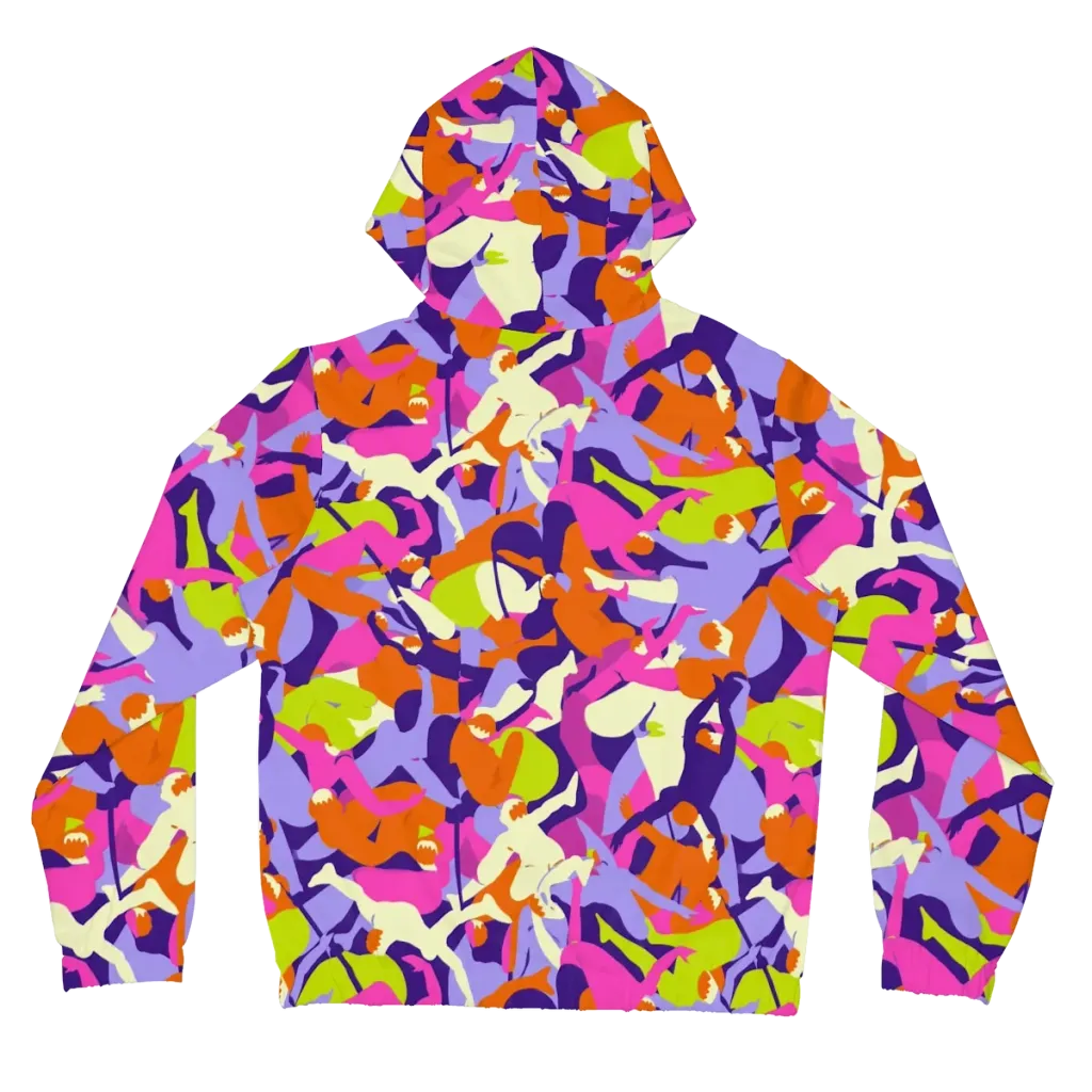Chromatic Choreography on Women's Full-Zip Hoodie — Back