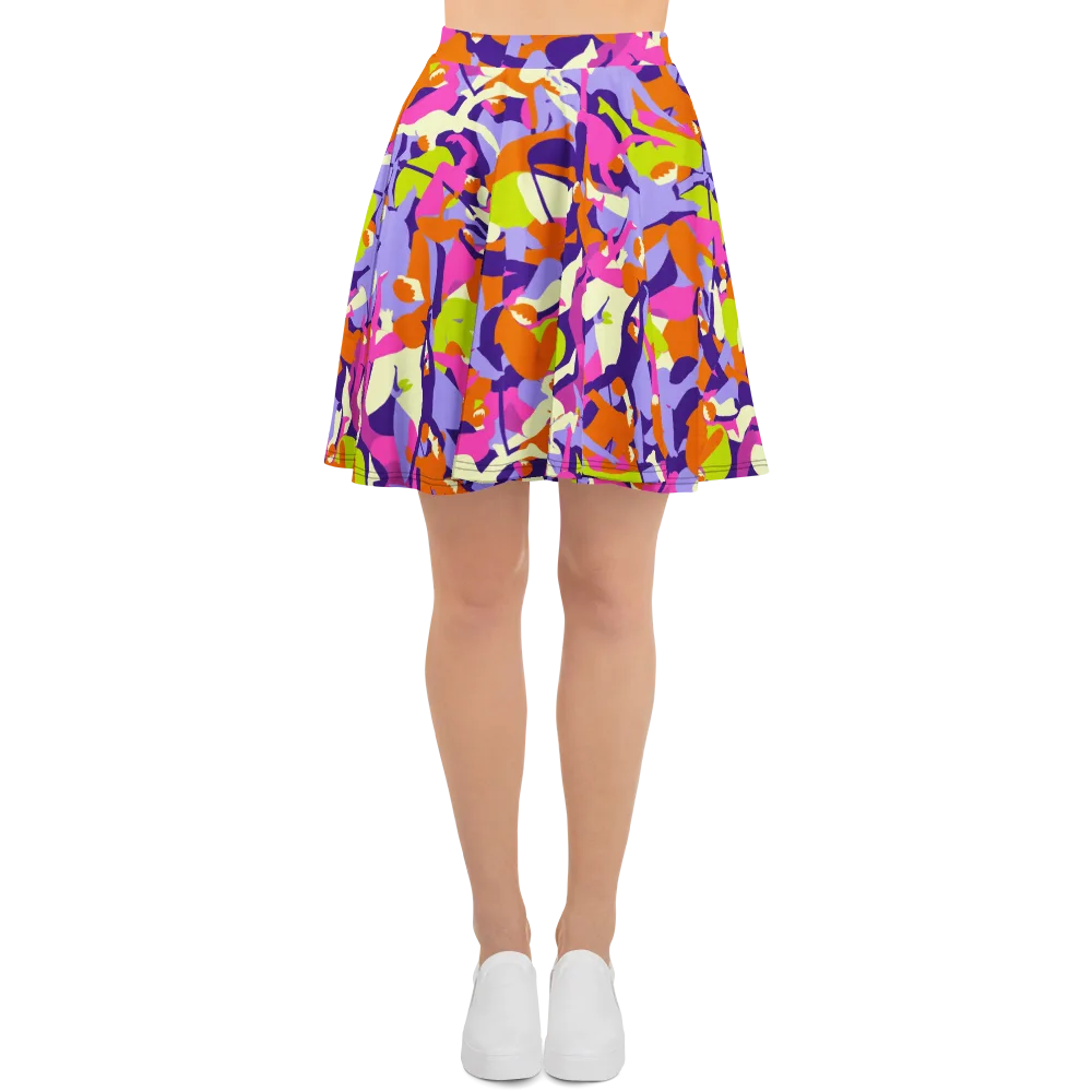 Chromatic Choreography on Skater Skirt — Front