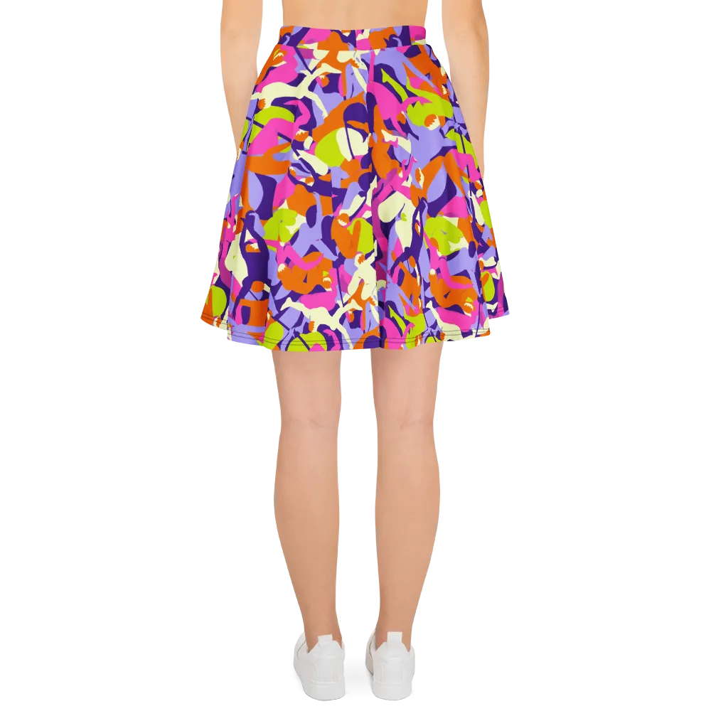 Chromatic Choreography on Skater Skirt — Back