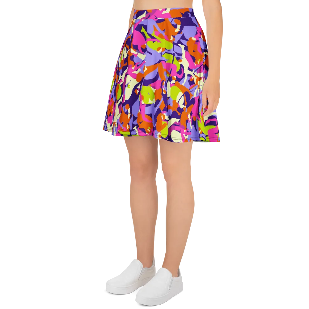 Chromatic Choreography on Skater Skirt — Left