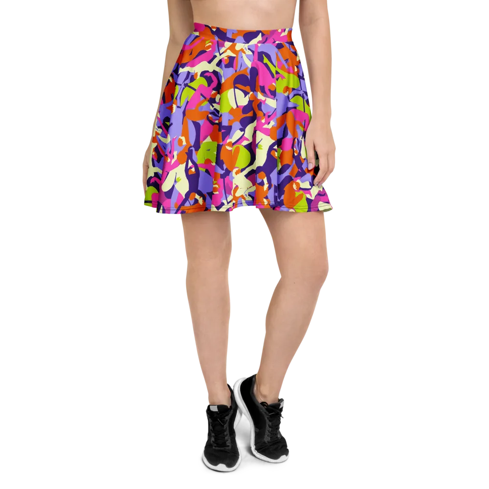 Chromatic Choreography on Skater Skirt — Front