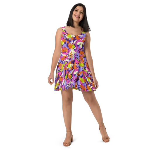 Chromatic Choreography on a Skater Dress