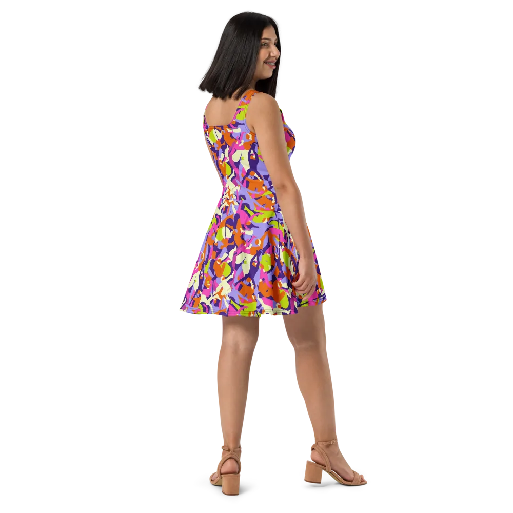 Chromatic Choreography on Skater Dress — Right