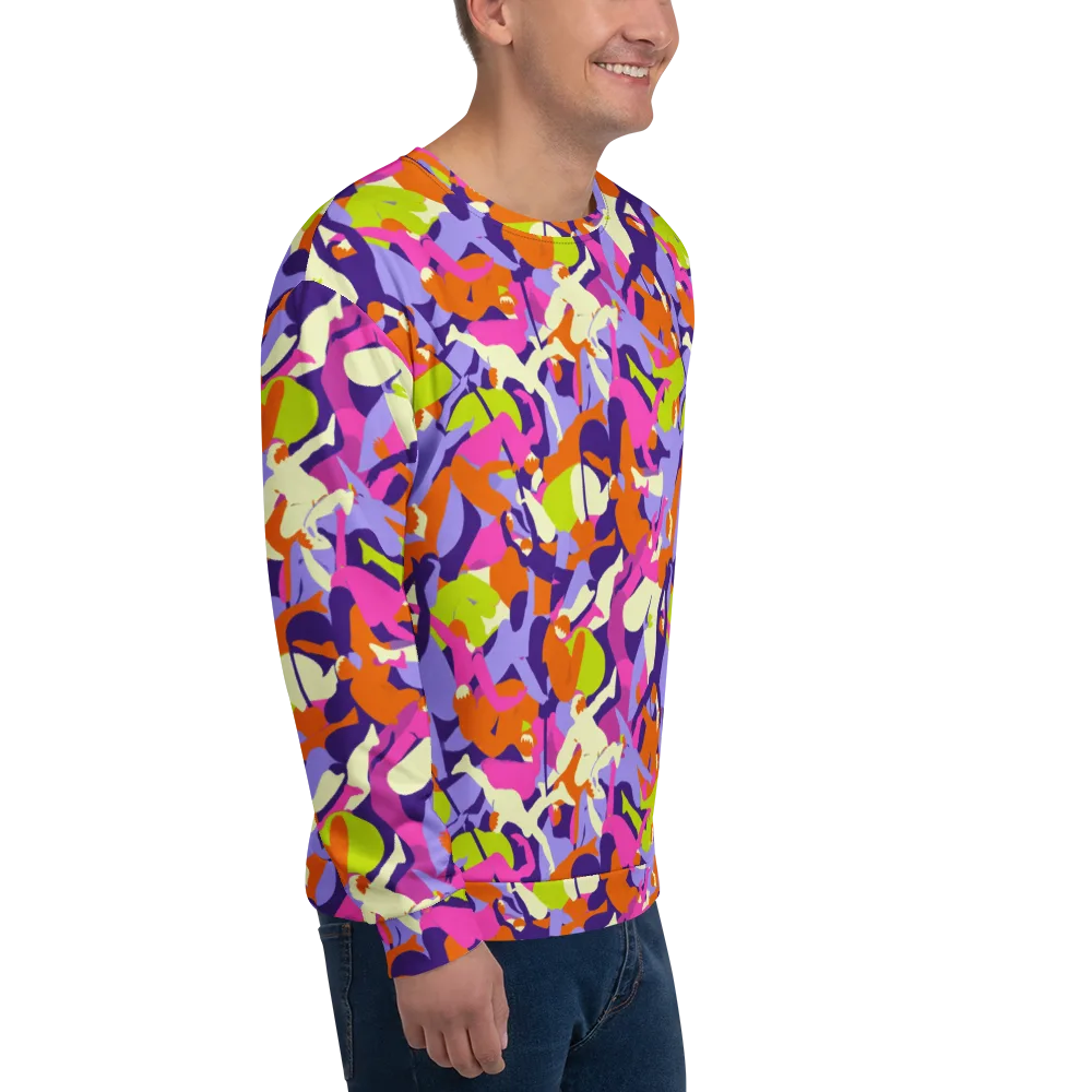 Chromatic Choreography on Sweatshirt — Right Front