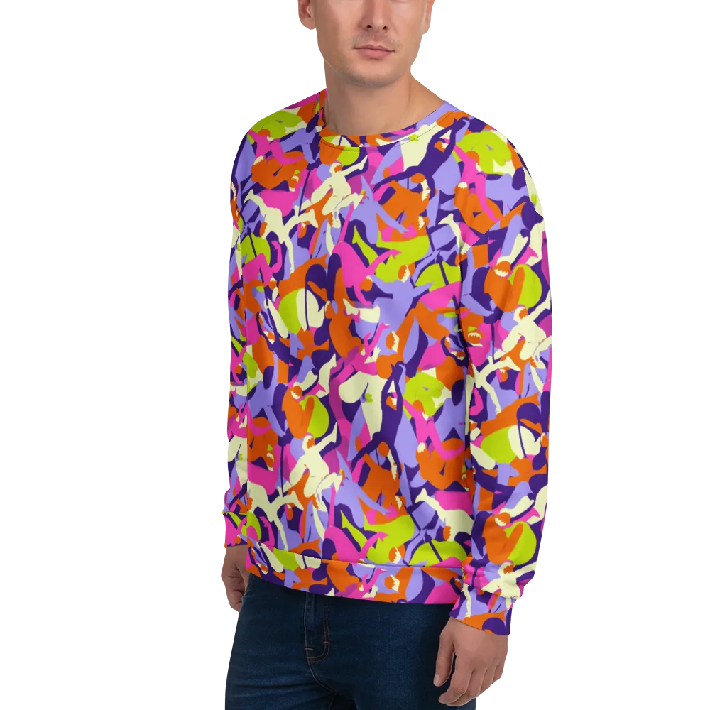 Chromatic Choreography on Sweatshirt — Left Front