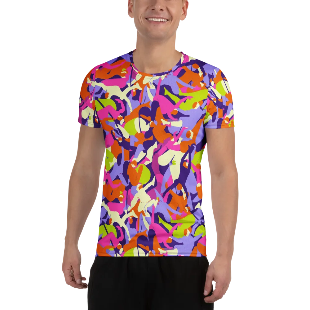 Chromatic Choreography on Men's Athletic T-Shirt — Front