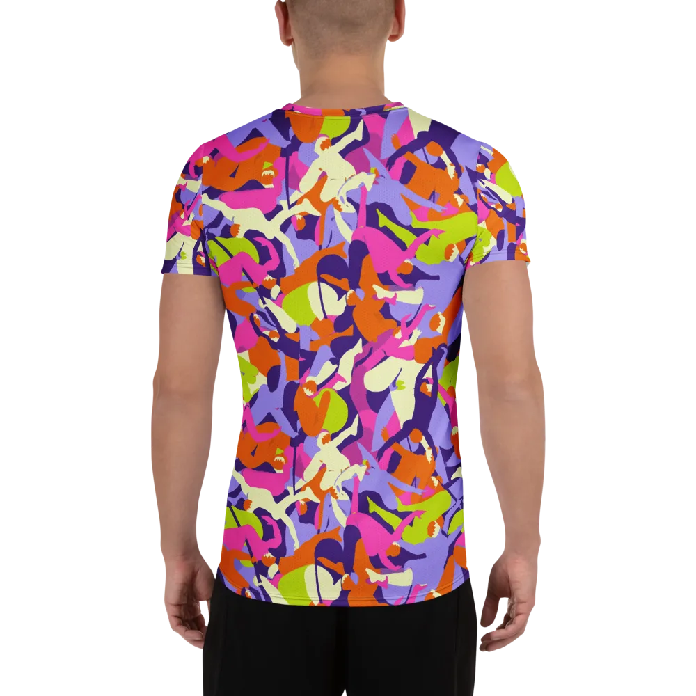 Chromatic Choreography on Men's Athletic T-Shirt — Back
