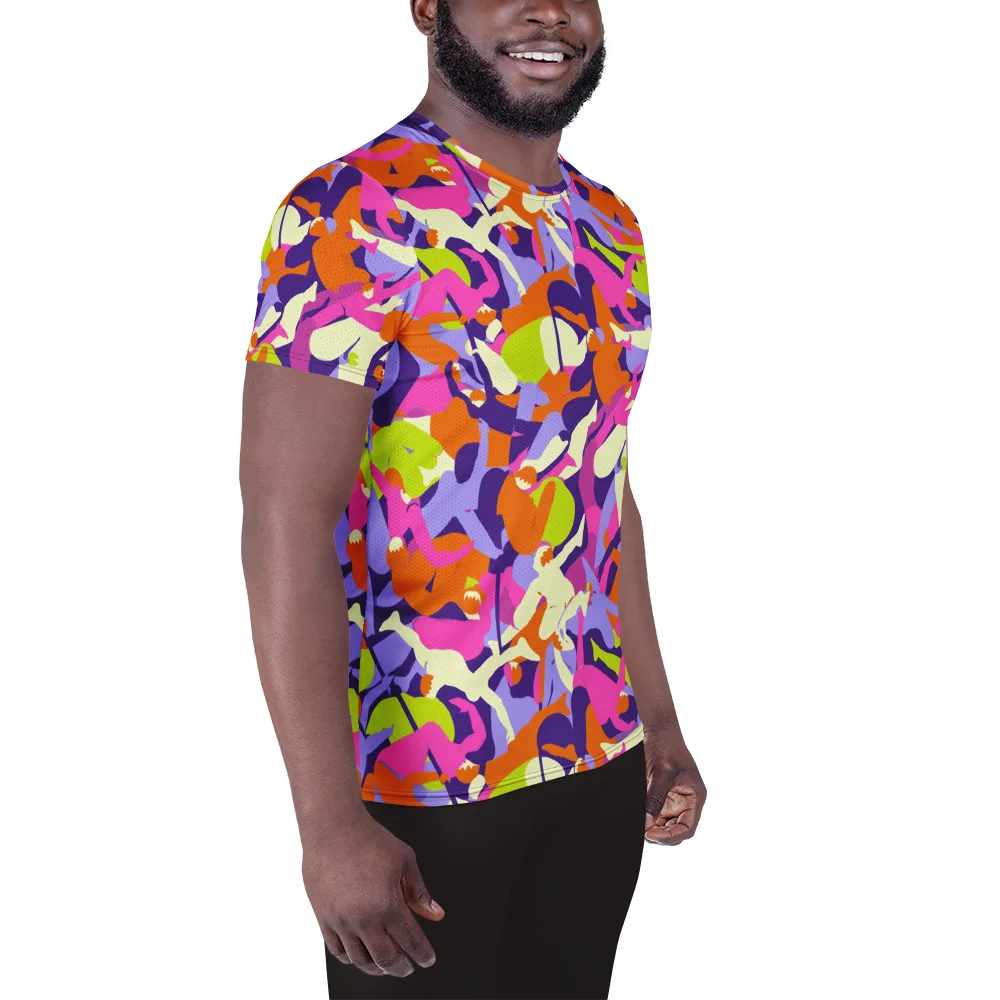 Chromatic Choreography on Men's Athletic T-Shirt — Right