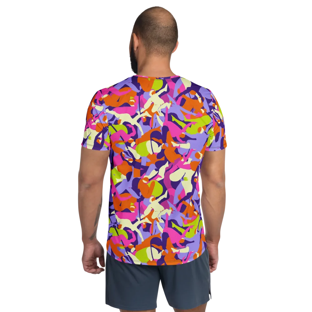Chromatic Choreography on Men's Athletic T-Shirt — Back