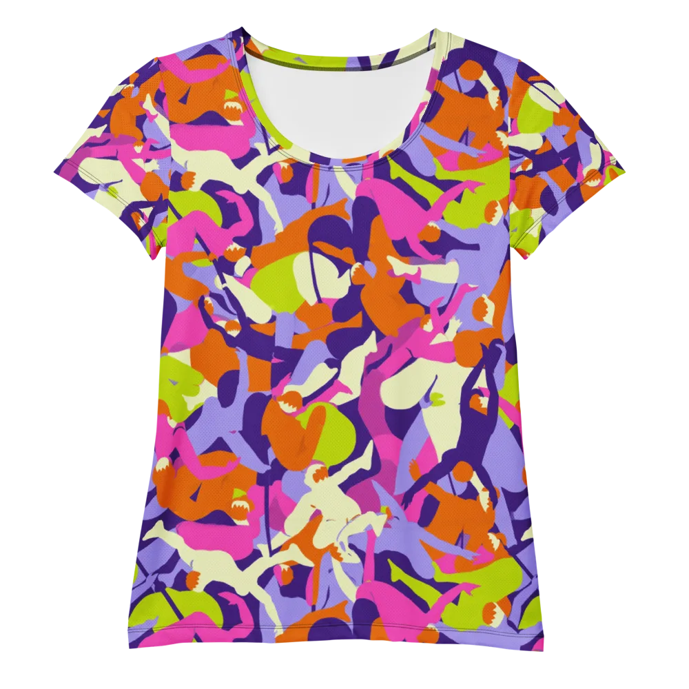 Chromatic Choreography on Women's Athletic T-Shirt — Front
