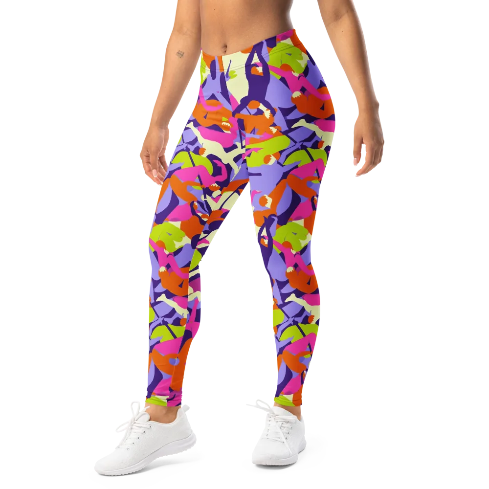 Chromatic Choreography on Leggings — Left Front