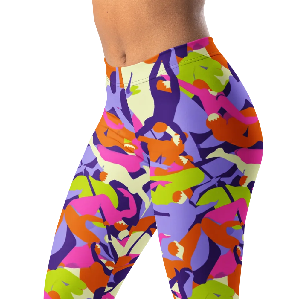 Chromatic Choreography on Leggings — Left Front