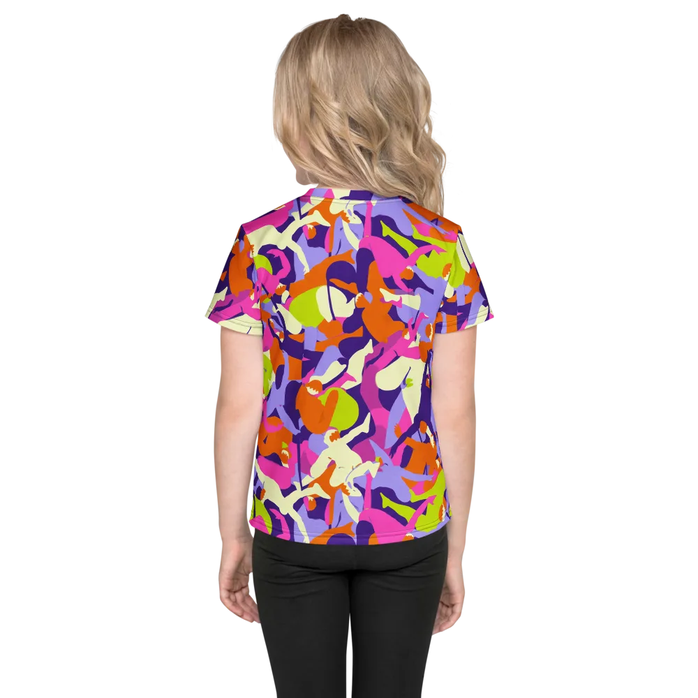 Chromatic Choreography on Kids Crew Neck T-Shirt — Back
