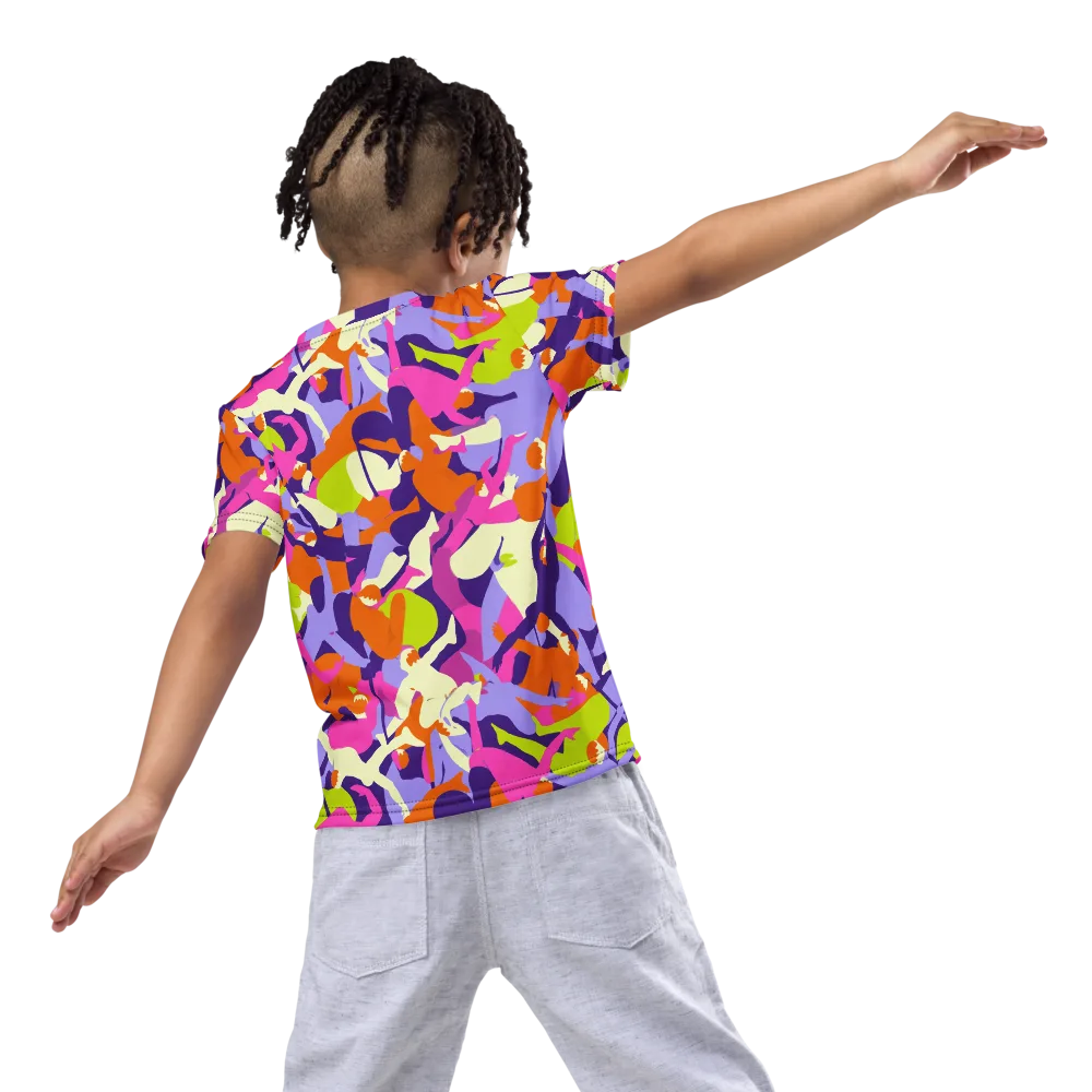 Chromatic Choreography on Kids Crew Neck T-Shirt — Back