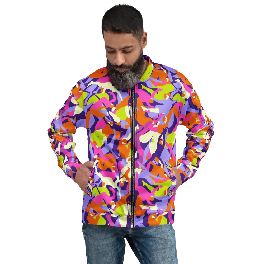 Chromatic Choreography on Bomber Jacket — Front