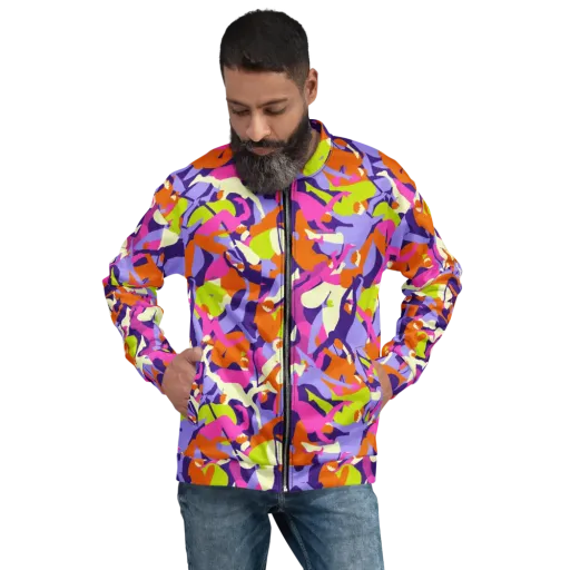 Chromatic Choreography on a Bomber Jacket