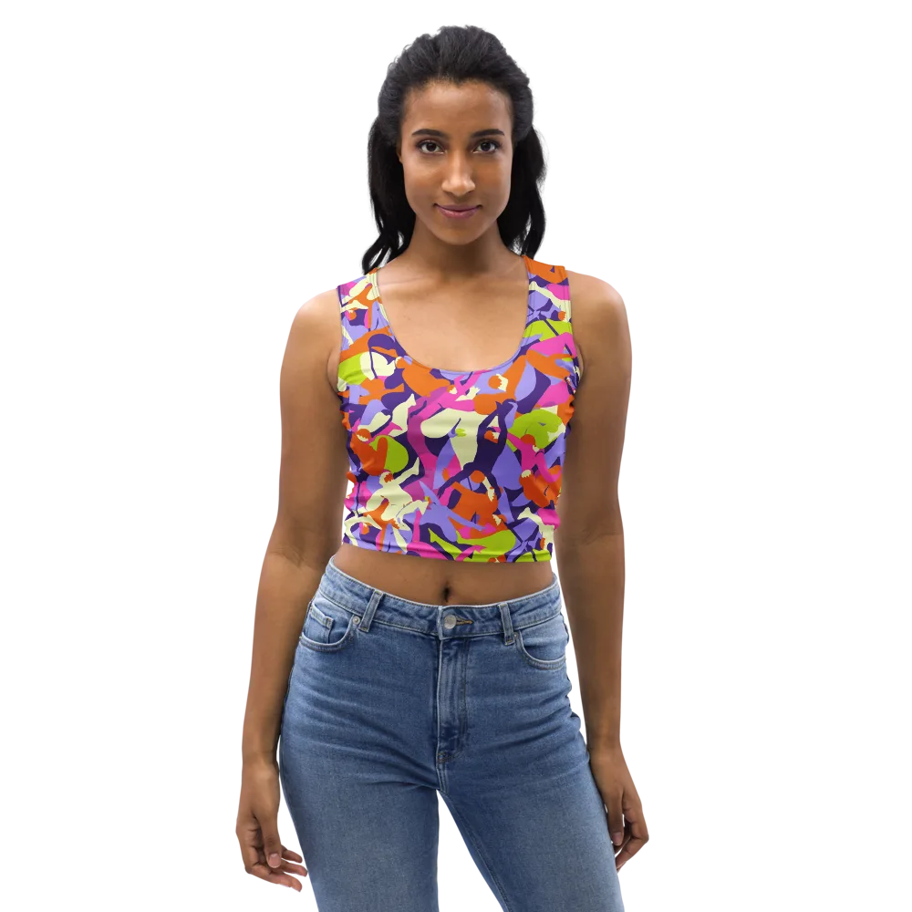 Chromatic Choreography on Crop Top — Front