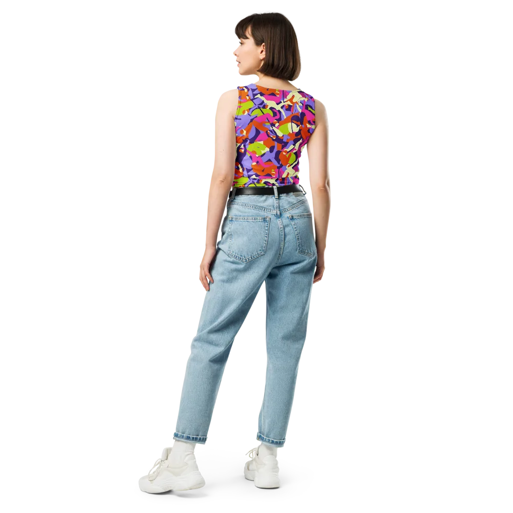 Chromatic Choreography on Crop Top — Back