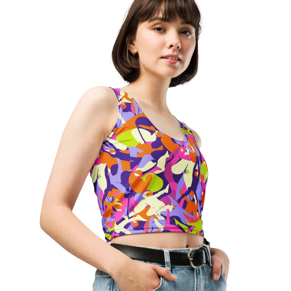 Chromatic Choreography on Crop Top — Right Front