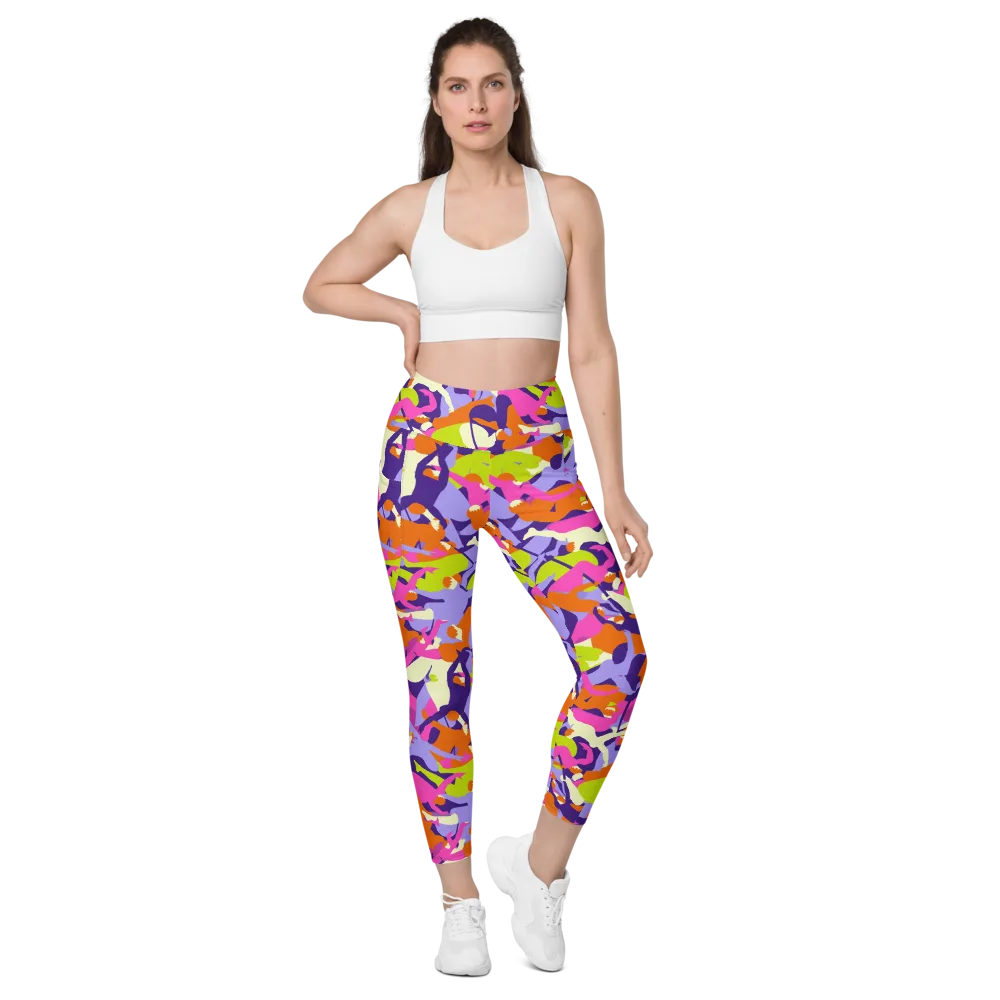 Chromatic Choreography on Leggings with Pockets — Front