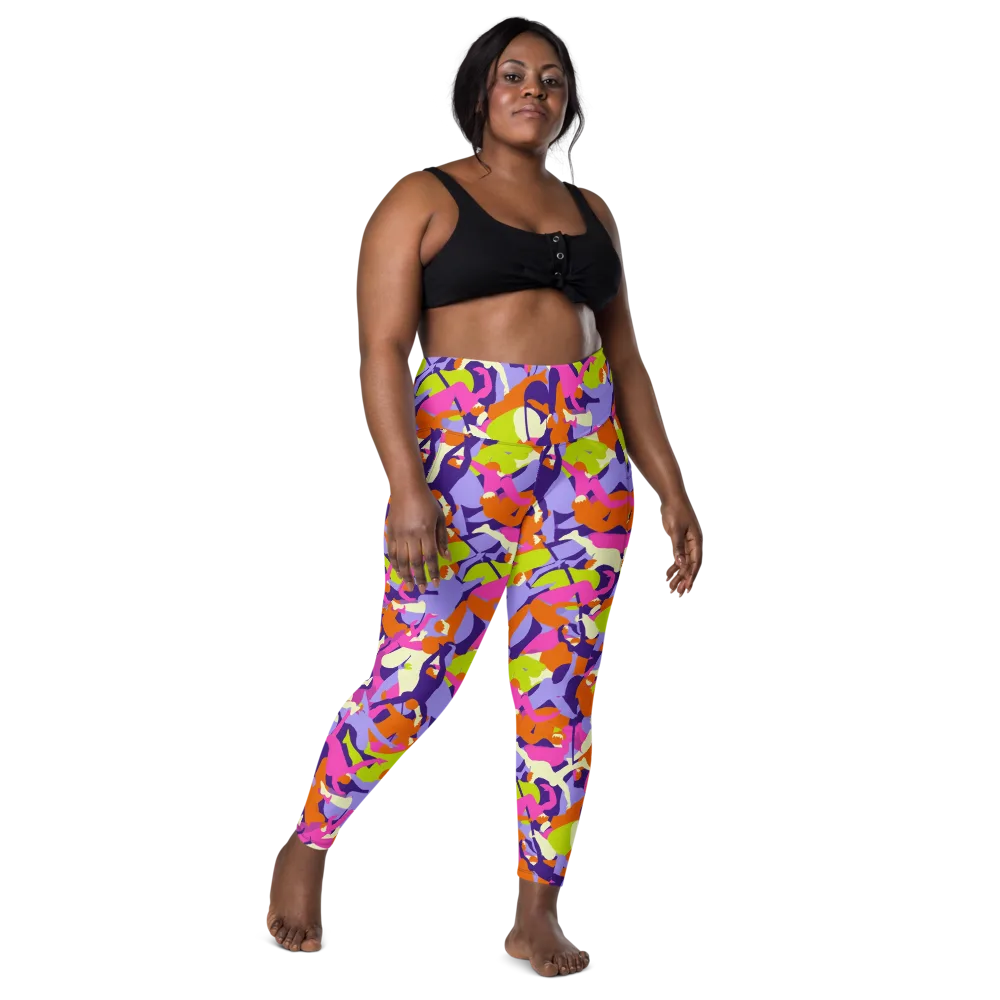 Chromatic Choreography on Leggings with Pockets — Front