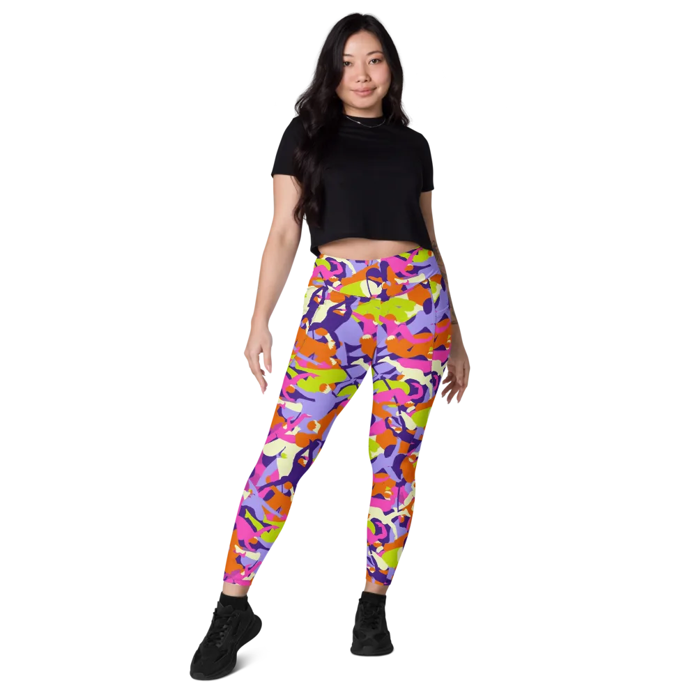 Chromatic Choreography on Leggings with Pockets — Front