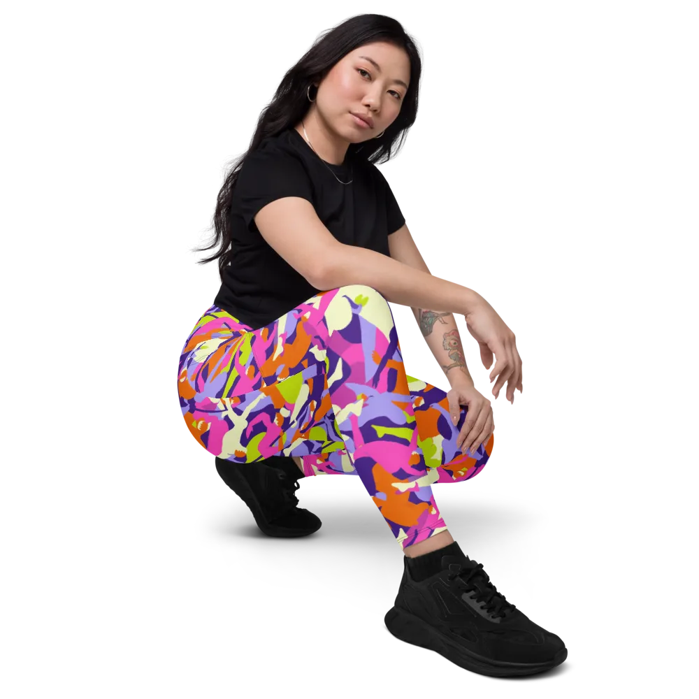 Chromatic Choreography on Leggings with Pockets — Right Front