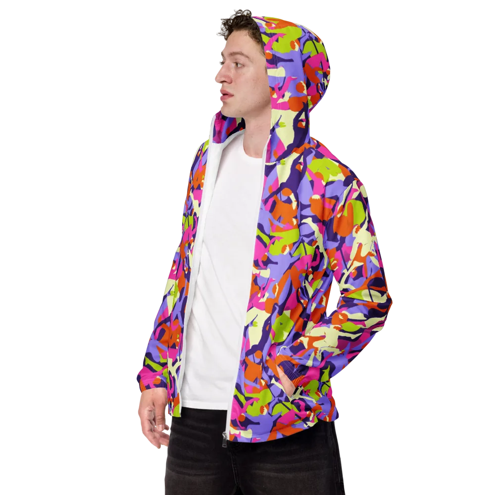 Chromatic Choreography on Men's Windbreaker — Left Front