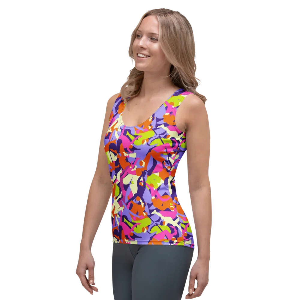 Chromatic Choreography on Women's Tank Top — Left Front