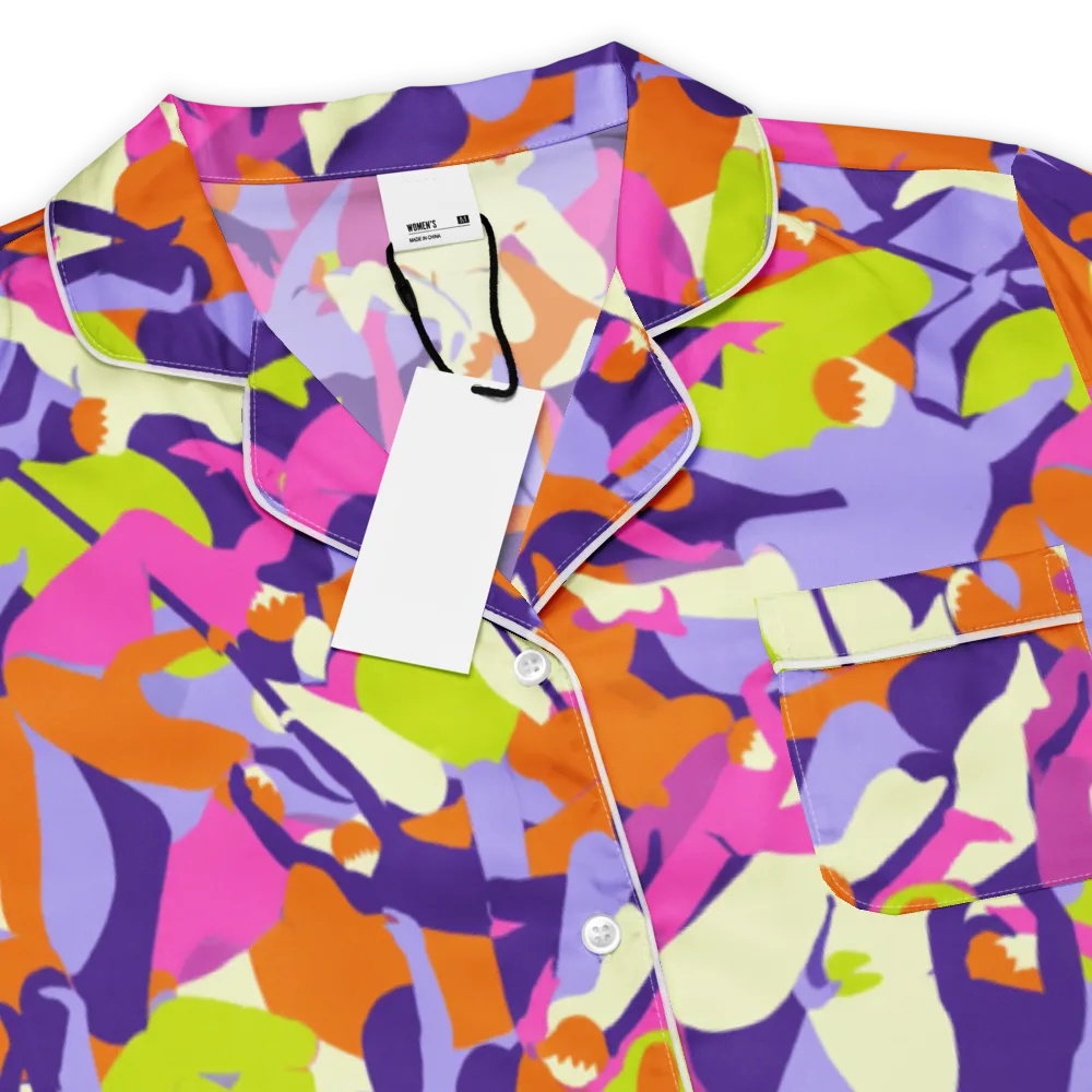 Chromatic Choreography on Women's Short Sleeve Pajama Top — Product details