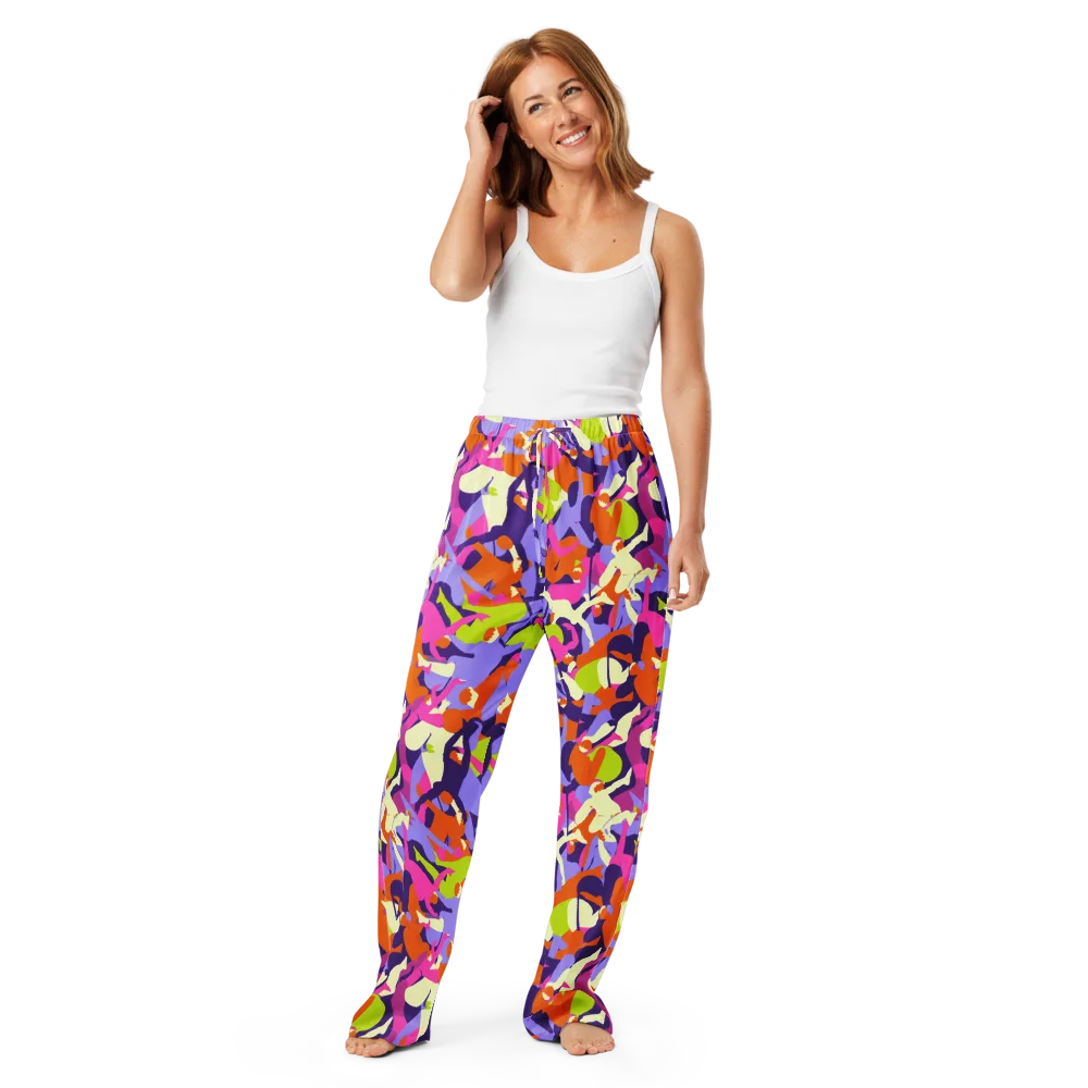 Chromatic Choreography on Women's Pajama Pants — Front