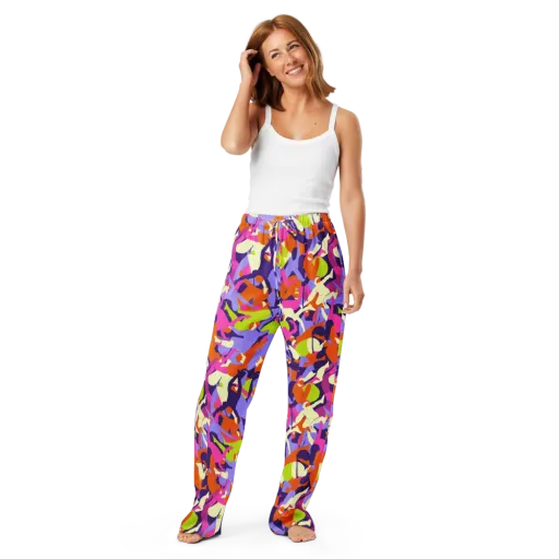 Chromatic Choreography on a Women's Pajama Pants