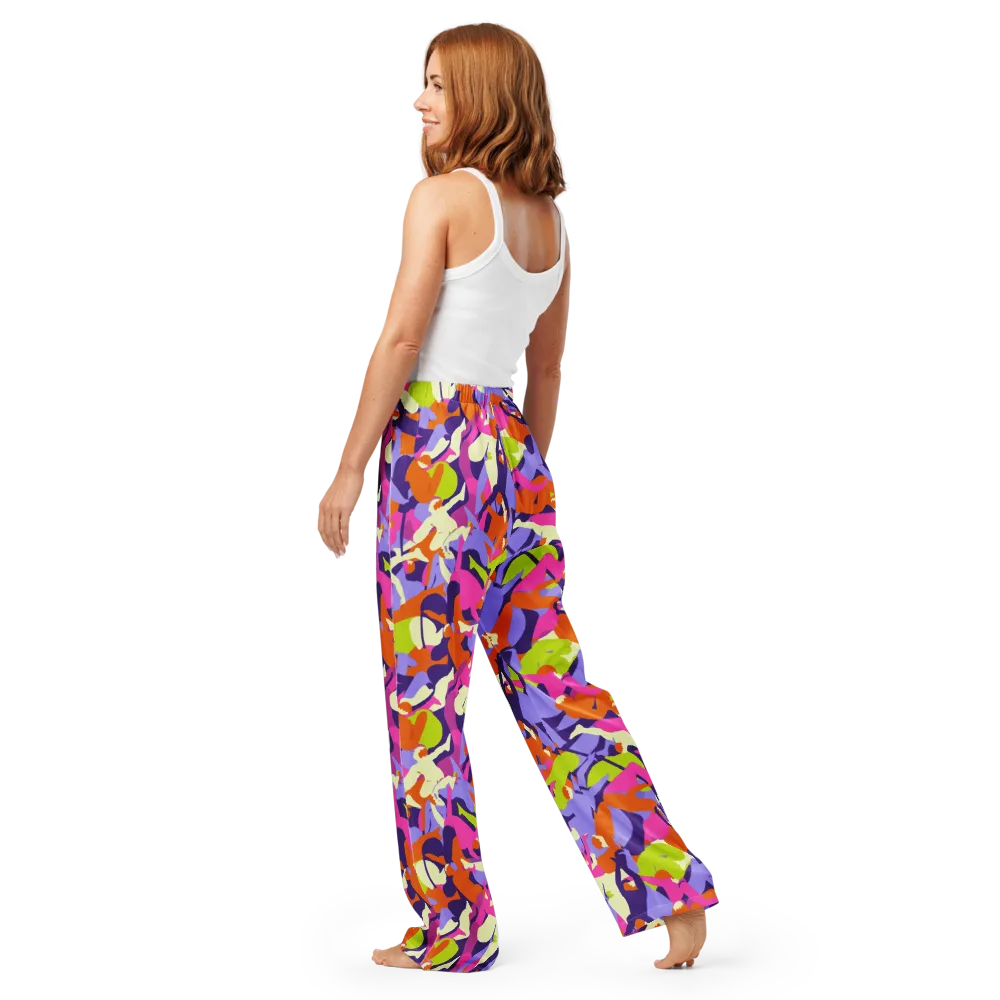Chromatic Choreography on Women's Pajama Pants — Back