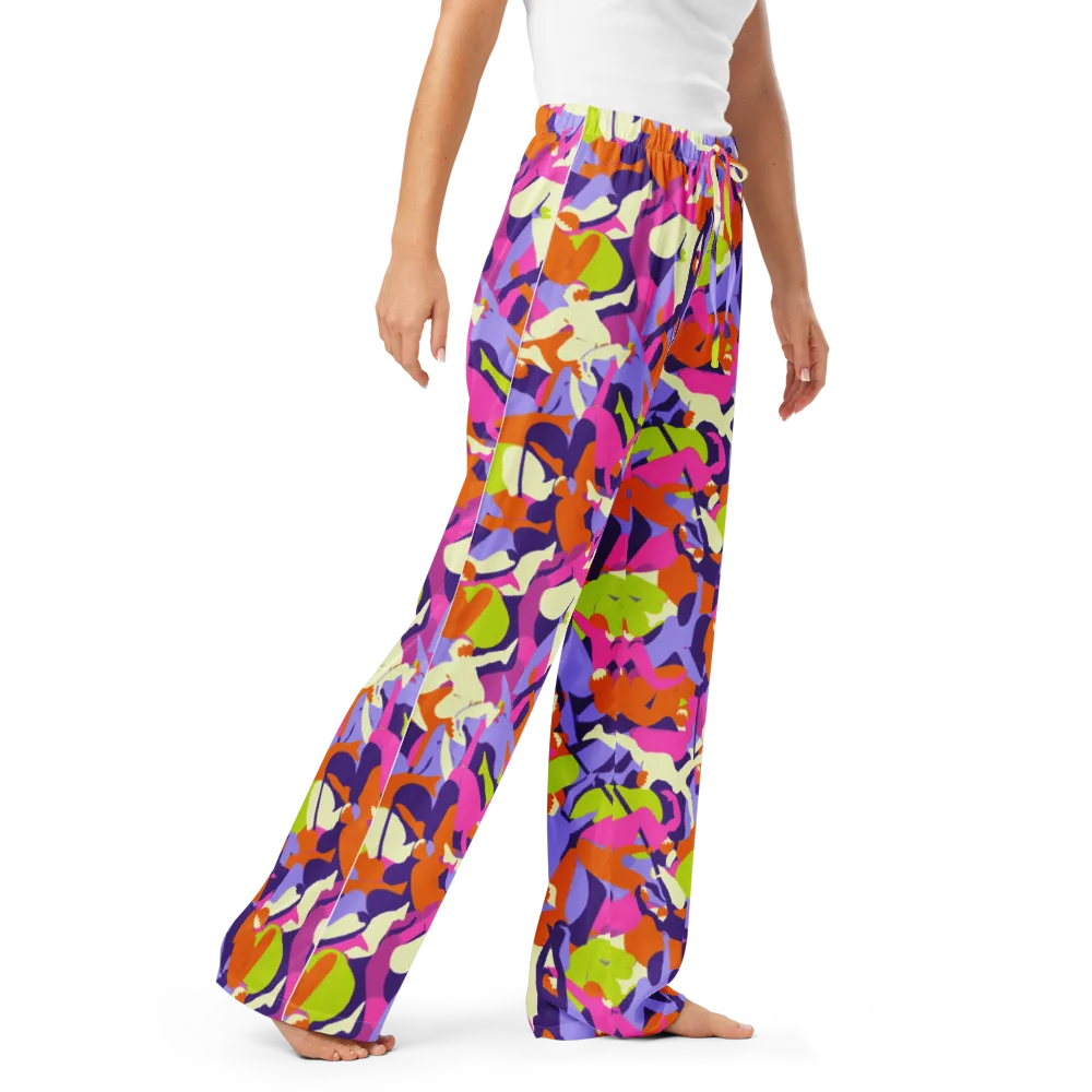 Chromatic Choreography on Women's Pajama Pants — Right Front
